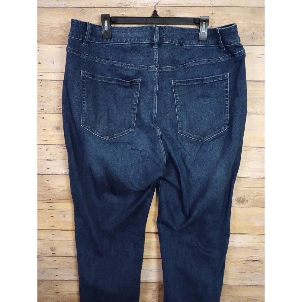 Lane Bryant Women Jeans 22 Blue Straight Leg Denim